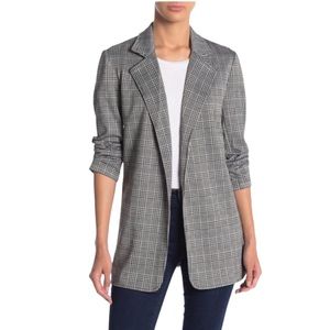 PHILOSOPHY Brown Houndstooth Long Blazer Jacket Dress Size Small